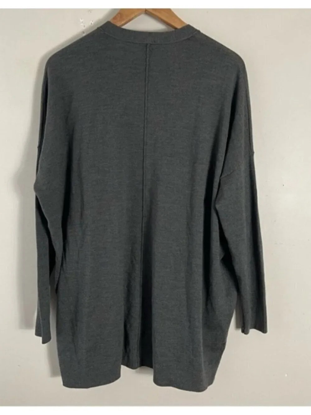 KIT & ACE Merino Wool Oversized Slouchy button up Cardigan grey green Size XS/S